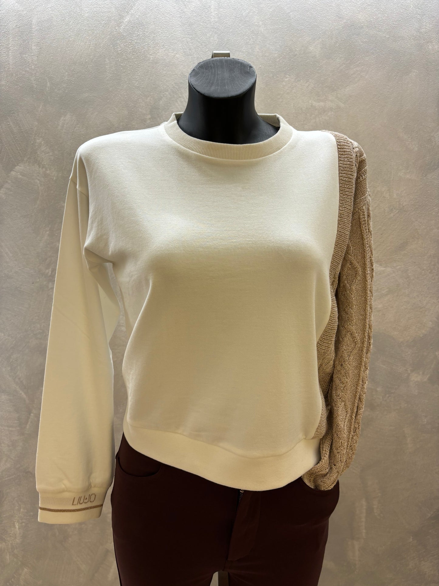 Felpa con manica maglione Liujo