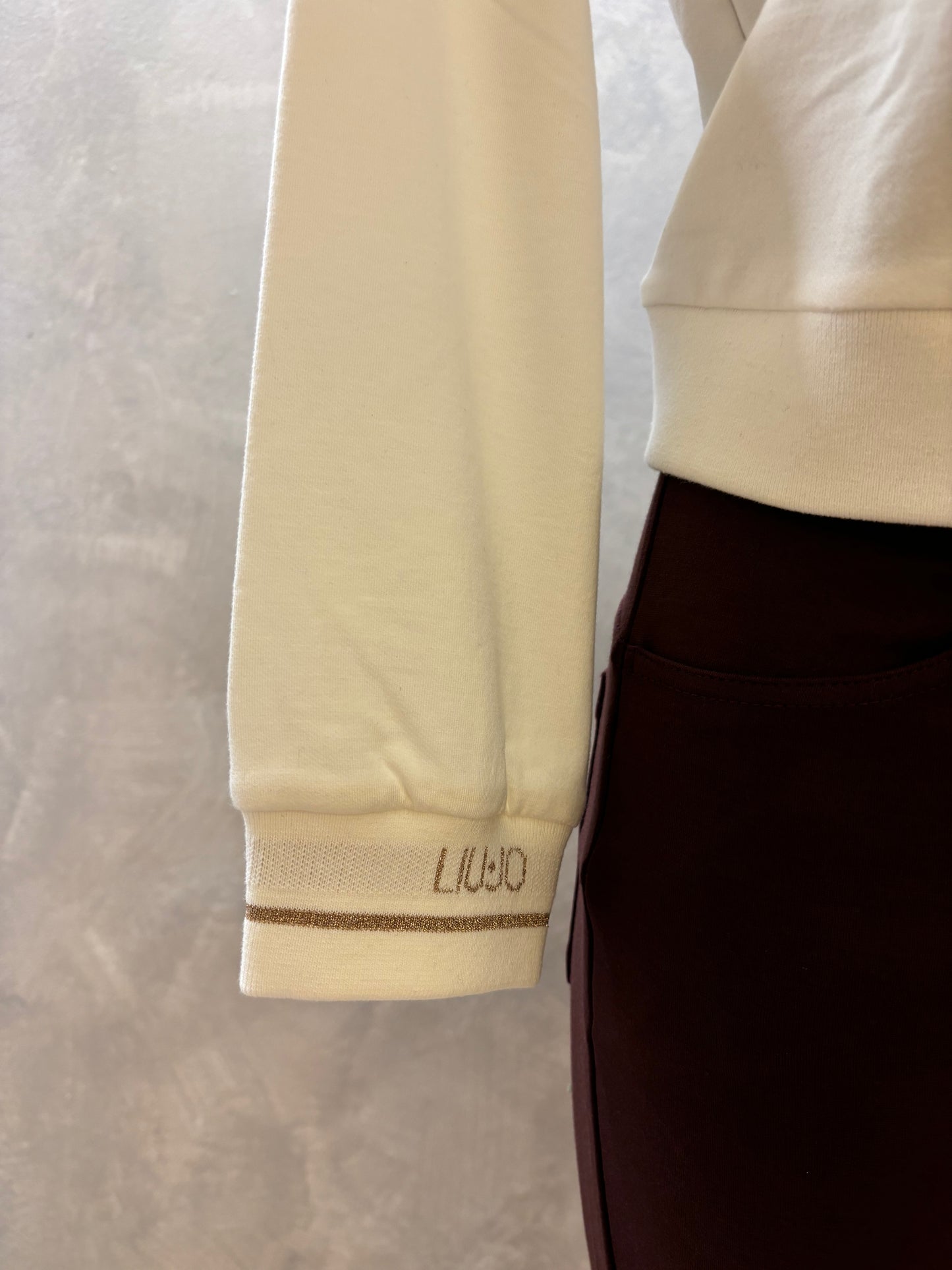 Felpa con manica maglione Liujo