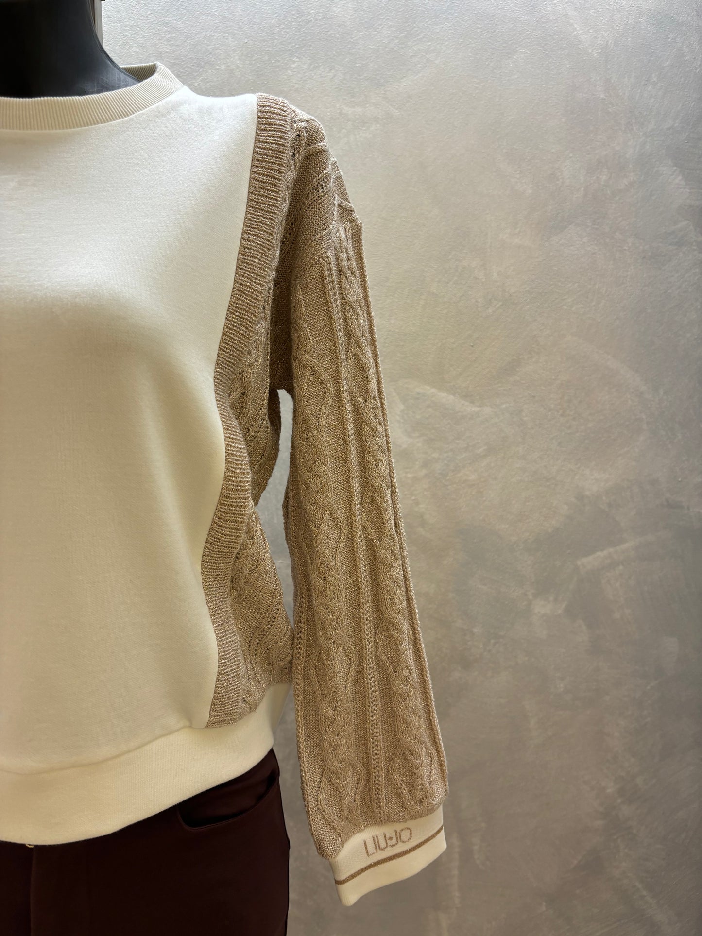 Felpa con manica maglione Liujo