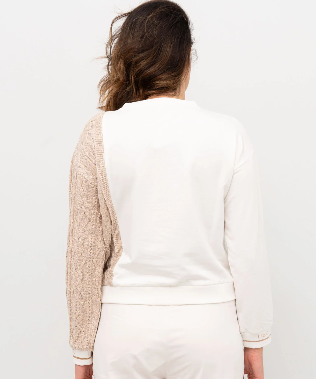 Felpa con manica maglione Liujo