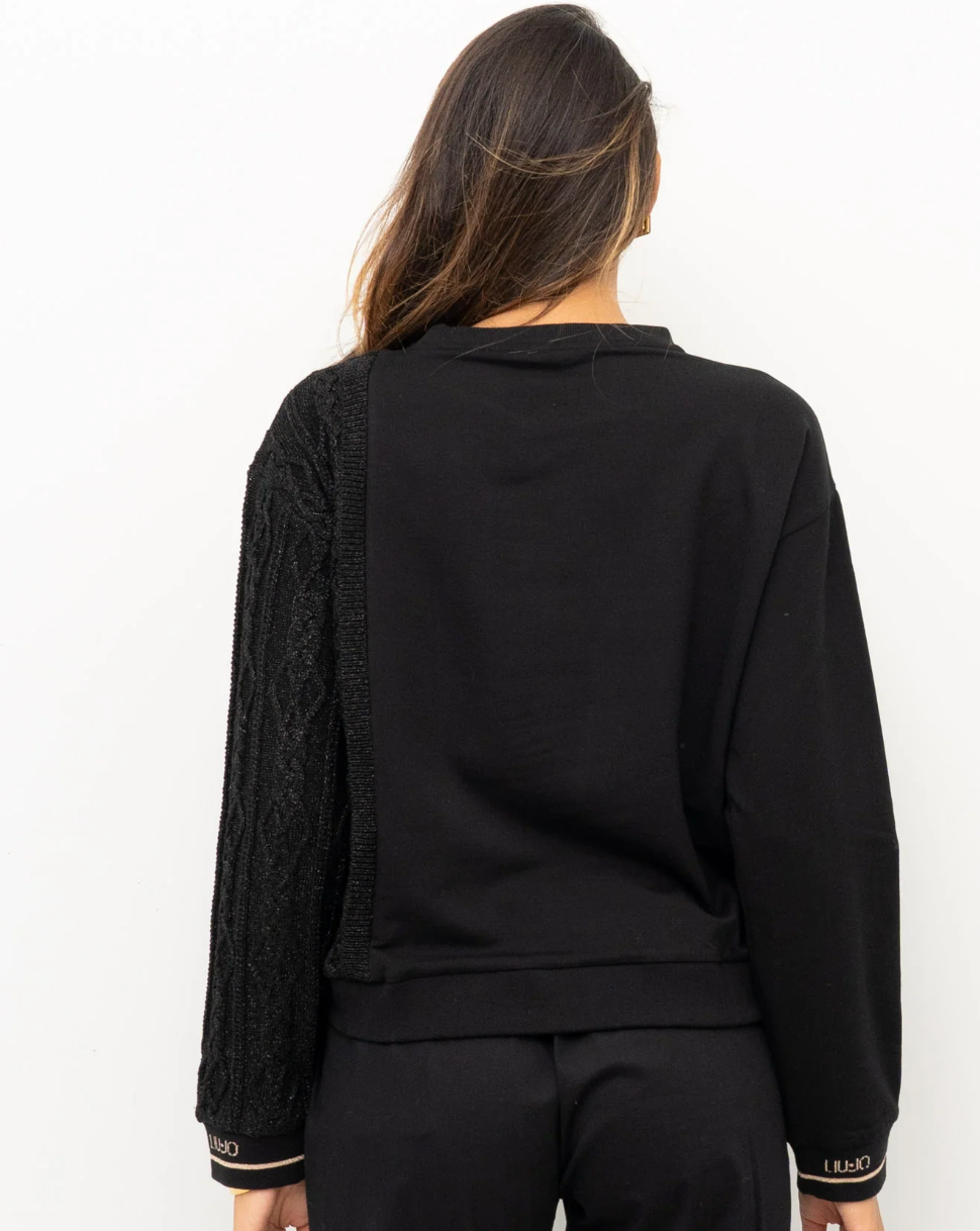 Felpa con manica maglione Liujo