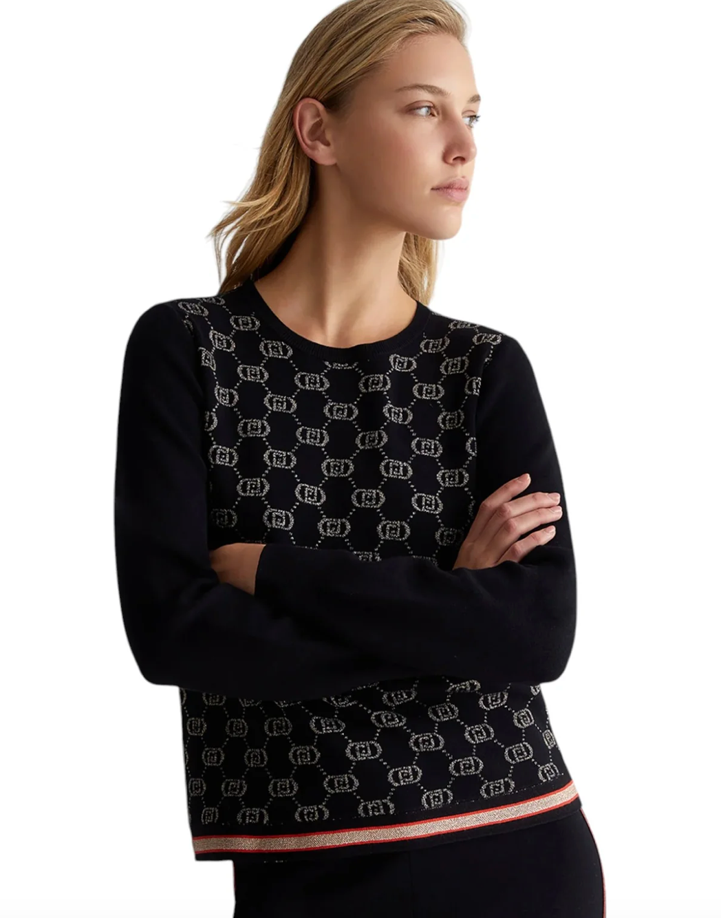 Maglione Girocollo Liujo Black rose
