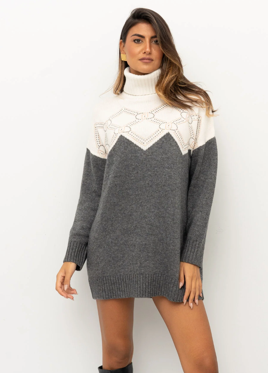 Maglione maxi collo alto Liujo