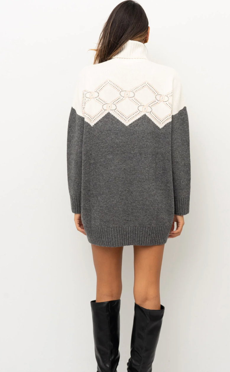 Maglione maxi collo alto Liujo