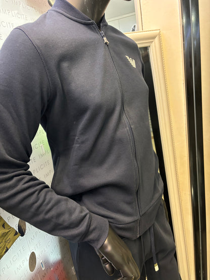 Felpa Armani con Zip e tasche laterali