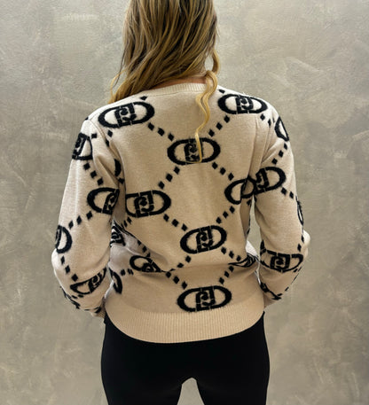 Maglione cortina Rosa Liujo