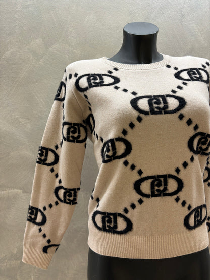 Maglione cortina Rosa Liujo