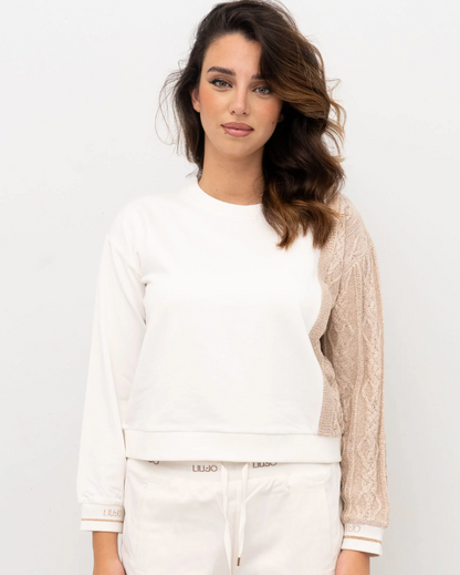 Felpa con manica maglione Liujo