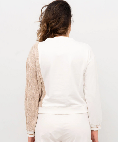 Felpa con manica maglione Liujo
