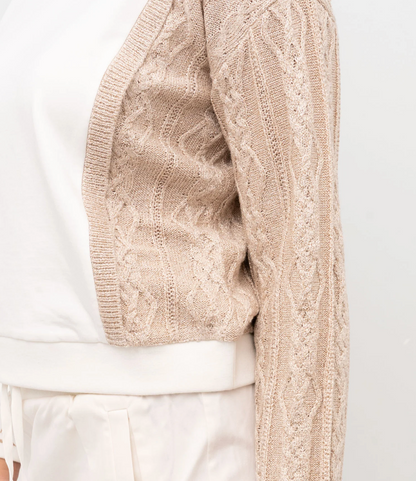Felpa con manica maglione Liujo